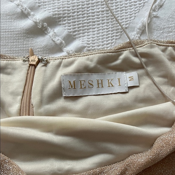 Meshki Strapless Gold Dress - Picture 2 of 3